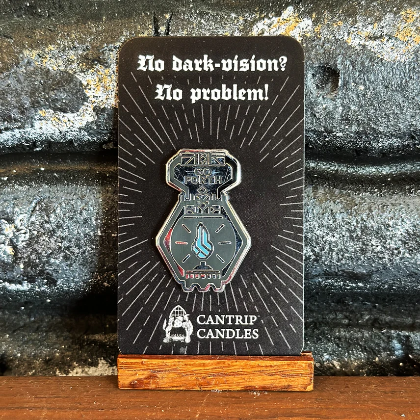 Cantrip Candles: Go Forth Lantern Pin - Image 3