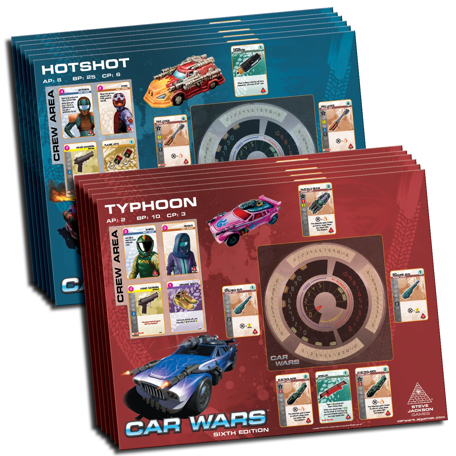 Car Wars - 2 Player Starter Set - Blue/Green - Image 4