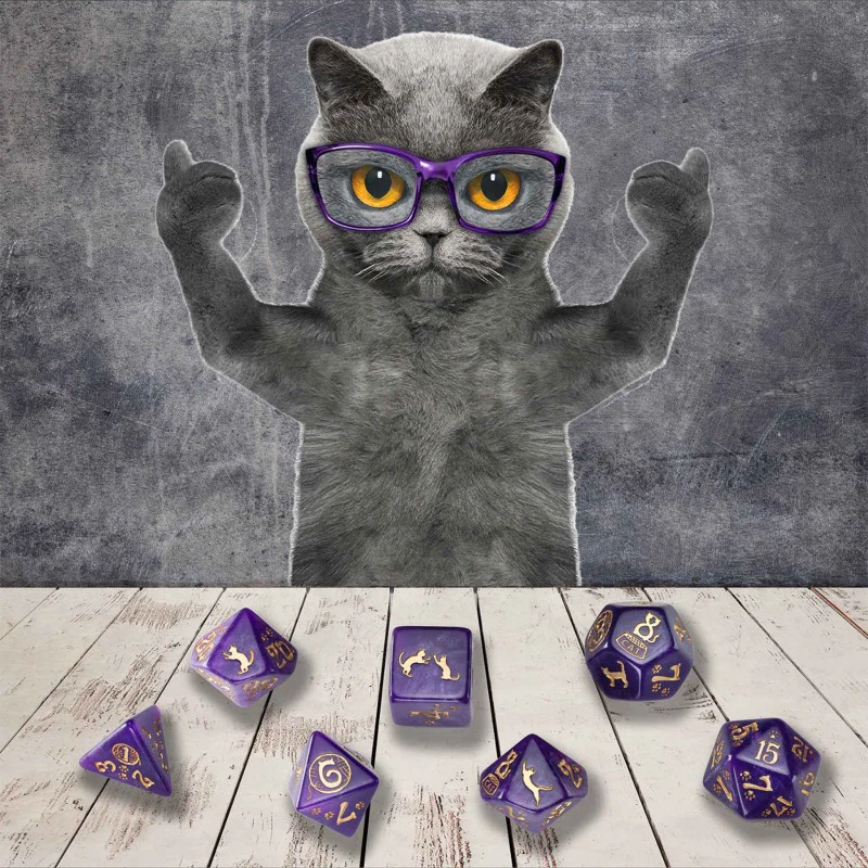 Cats Dice Set: Purrito (7) - Image 3