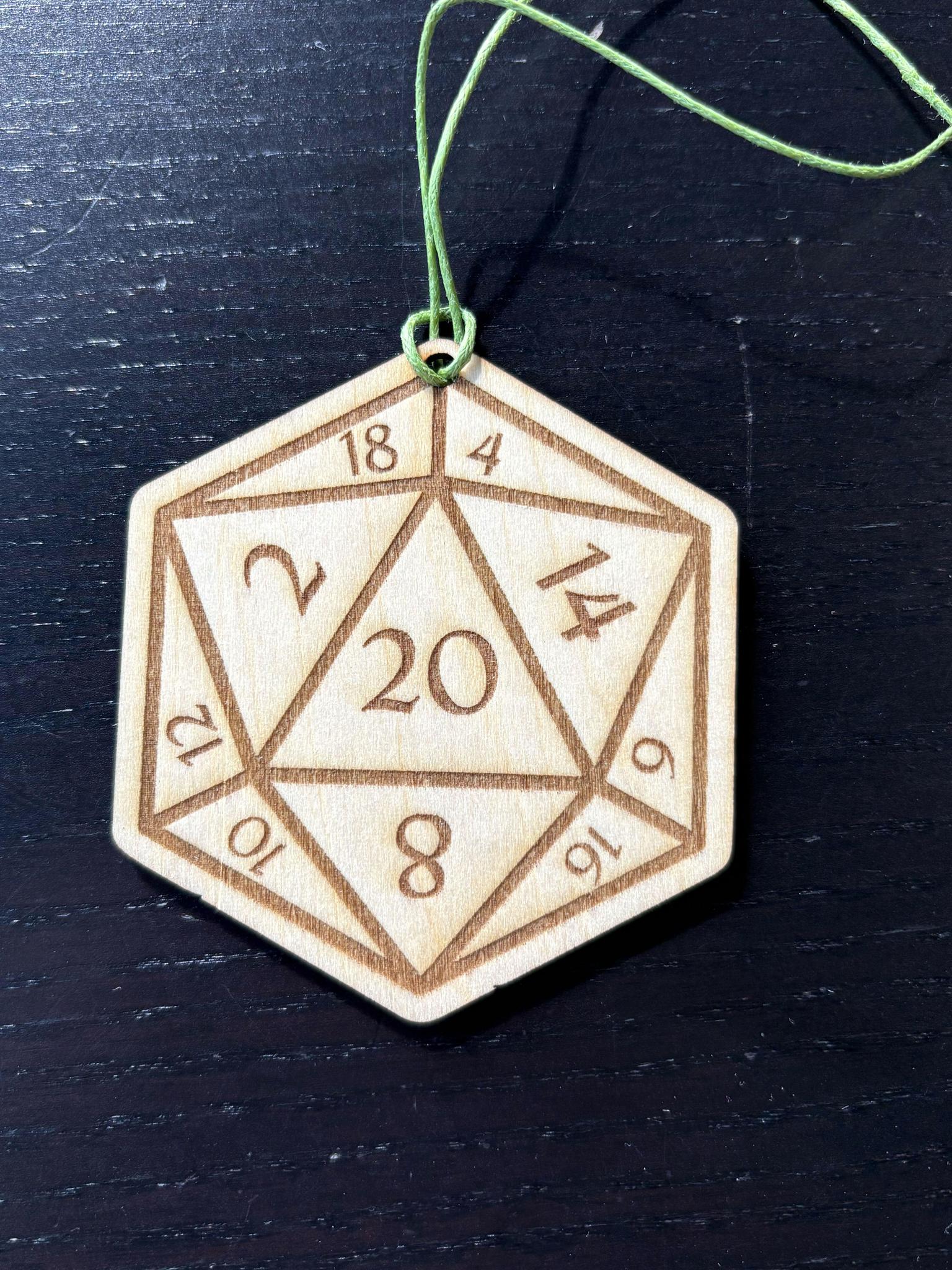 Cazadorable Pins & Gifts: D20 Ornament