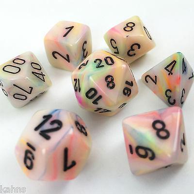 Chessex: Festive Circus w/ Black - Mini Polyhedral Dice Set (7) - CHX20442