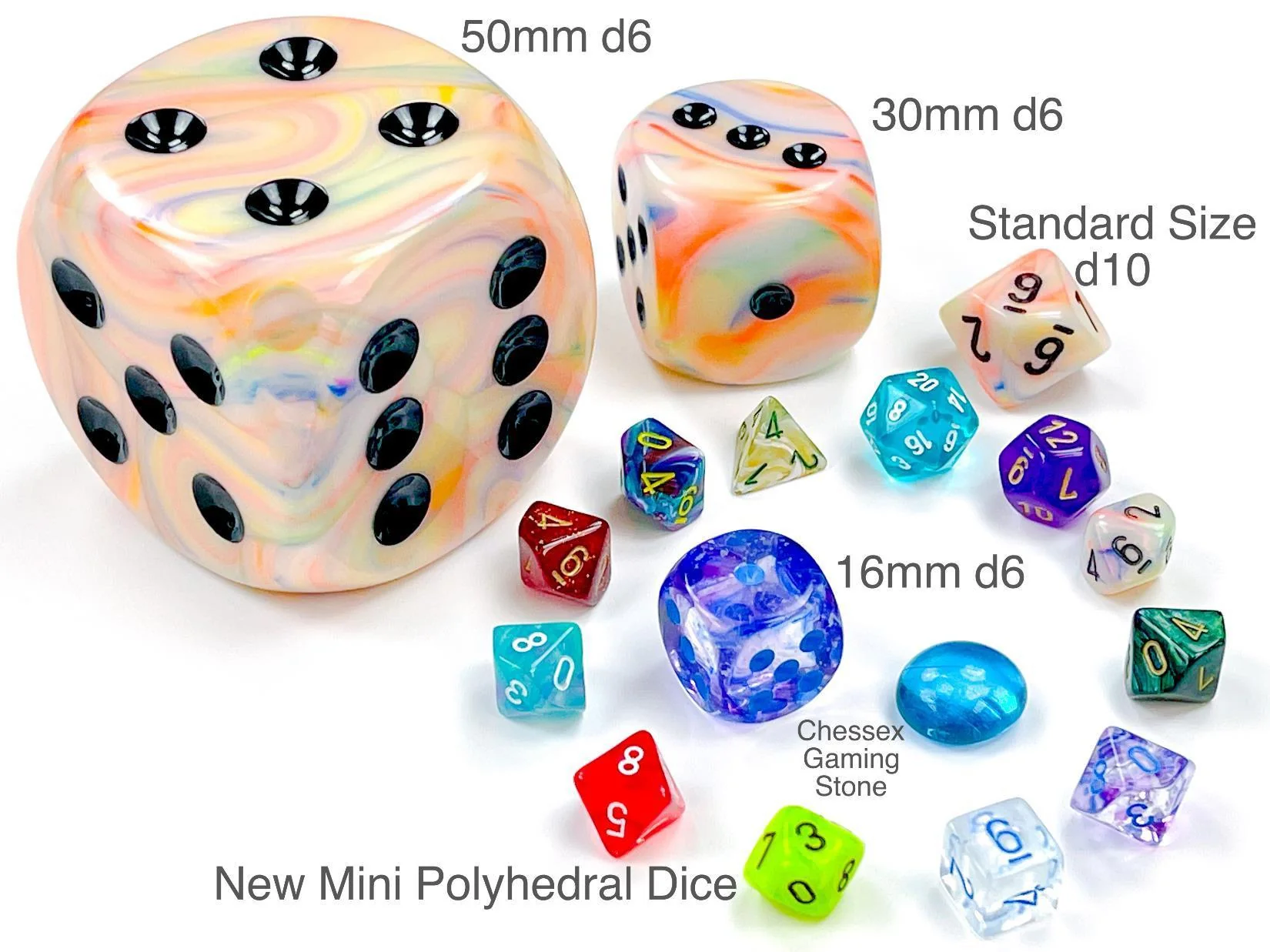 Chessex: Festive Waterlily w/ White - Mini Polyhedral Dice Set (7) - CHX20546 - Image 2