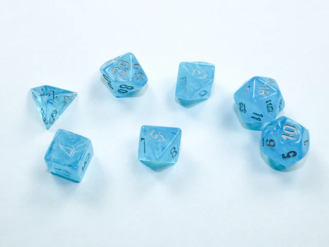 Chessex: Luminary Sky w/ Silver - Mini Polyhedral Dice Set (7) - CHX20566