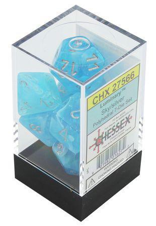 Chessex: Luminary Sky w/ Silver - Polyhedral Dice Set (7) -  CHX27566