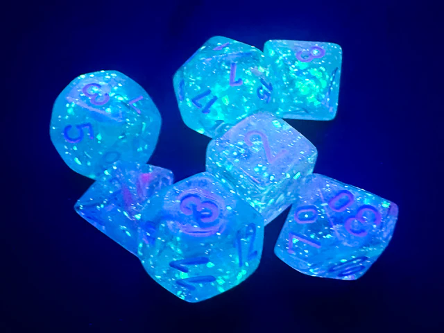 Chessex: Nebula Wisteria w/ White - Mini Polyhedral Dice Set (7) - CHX20545 - Image 3