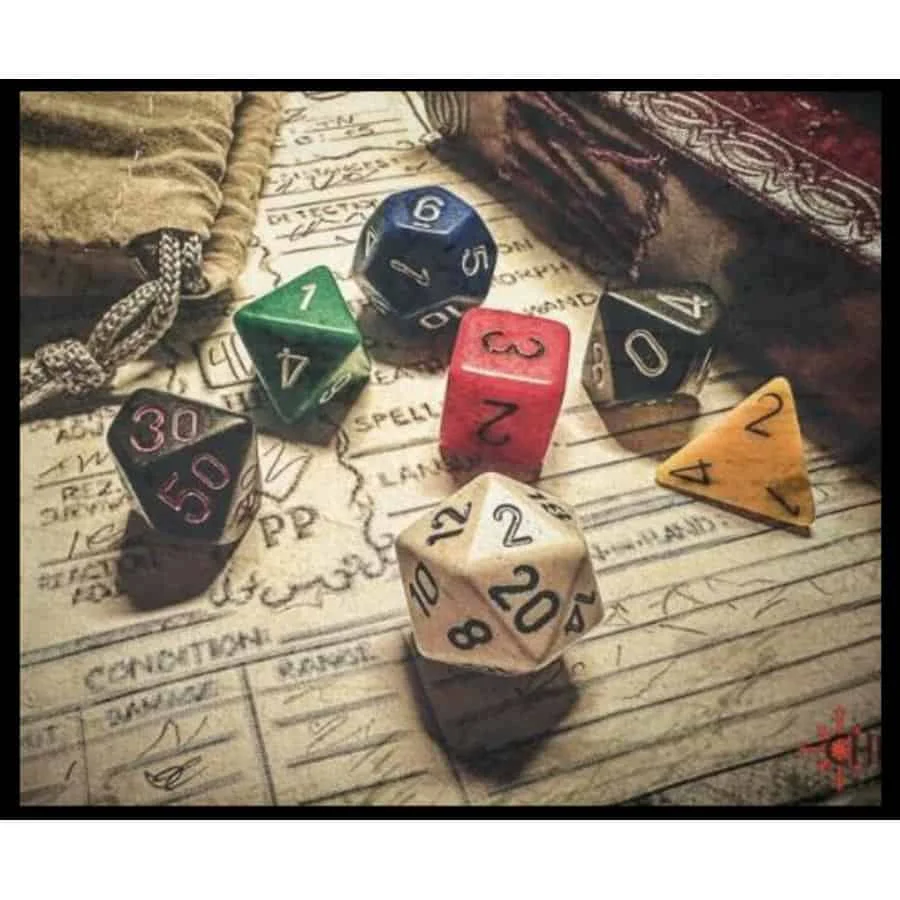 Chessex: Nostalgia Opaque - GM & Beginner Dice Set (CHX25499)