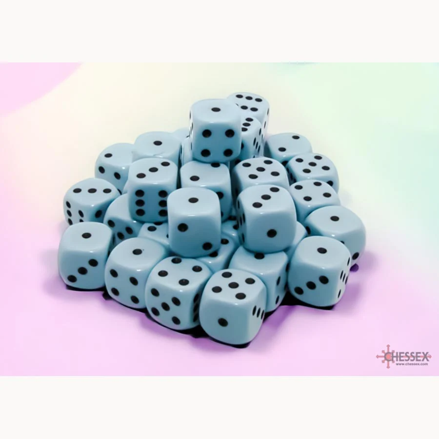 Chessex: Pastel Blue w/ Black - 12mm d6 Dice Set - (36) (CHX25866) - Image 2