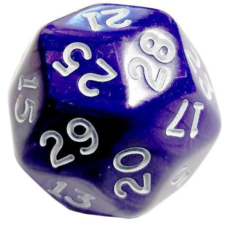 Chessex: Pearlescent Purple w/ White D30