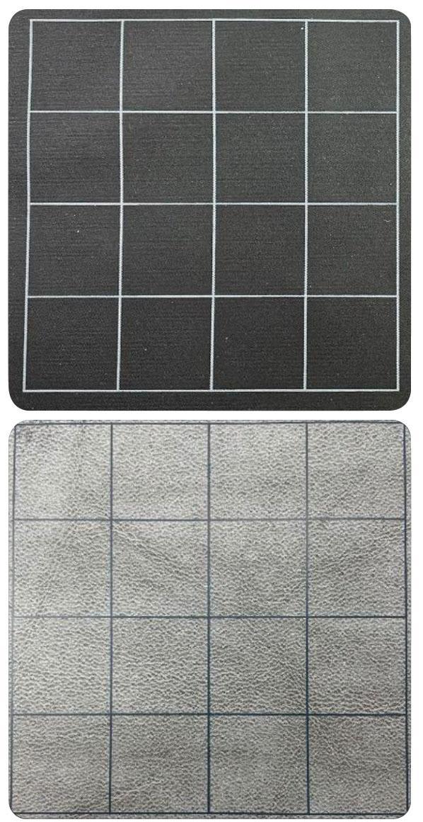 Chessex Reversible Megamat - 1 inch - Black-Grey Squares (34 1/2" X 48")