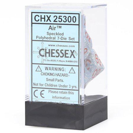 Chessex: Speckled Air Blue w/ Red - Polyhedral Dice Set (7) - CHX25300
