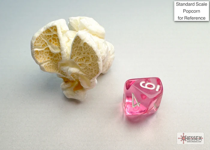 Chessex: Translucent Pink w/ White - Mini Polyhedral Dice Set (7) - CHX20384 - Image 3