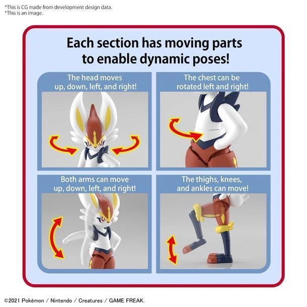 Bandai Spirits Pokemon Model Kit - Cinderace - Image 5