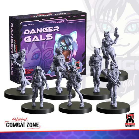 Cyberpunk RED RPG Miniatures: Combat Zone - Danger Gals Starter