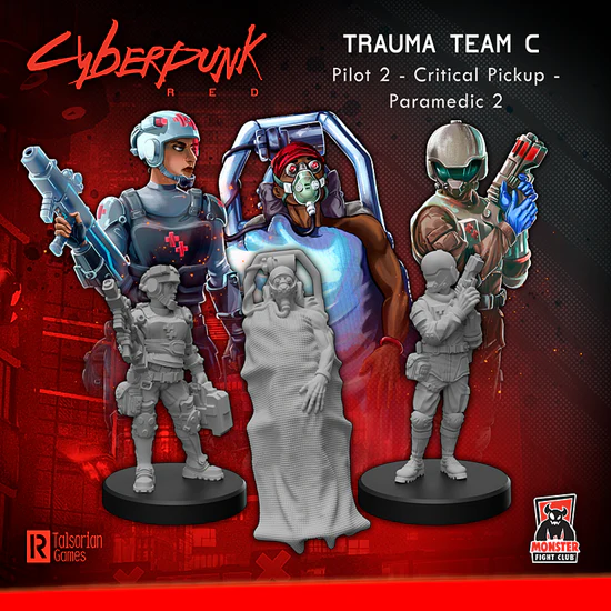 Cyberpunk RED RPG Miniatures: Trauma Team C