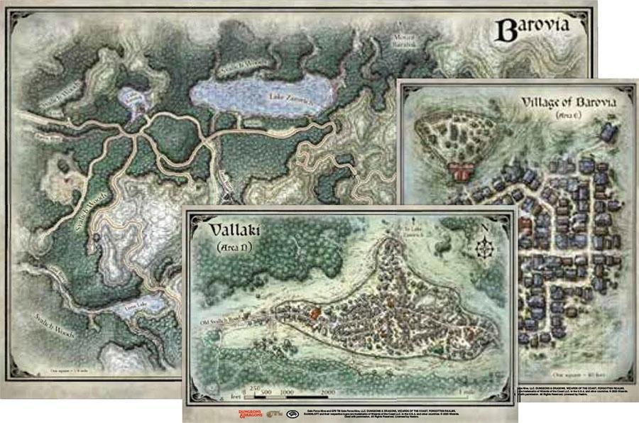 D&D Game Mat - Curse of Strahd: Barovia Map Set (72803)