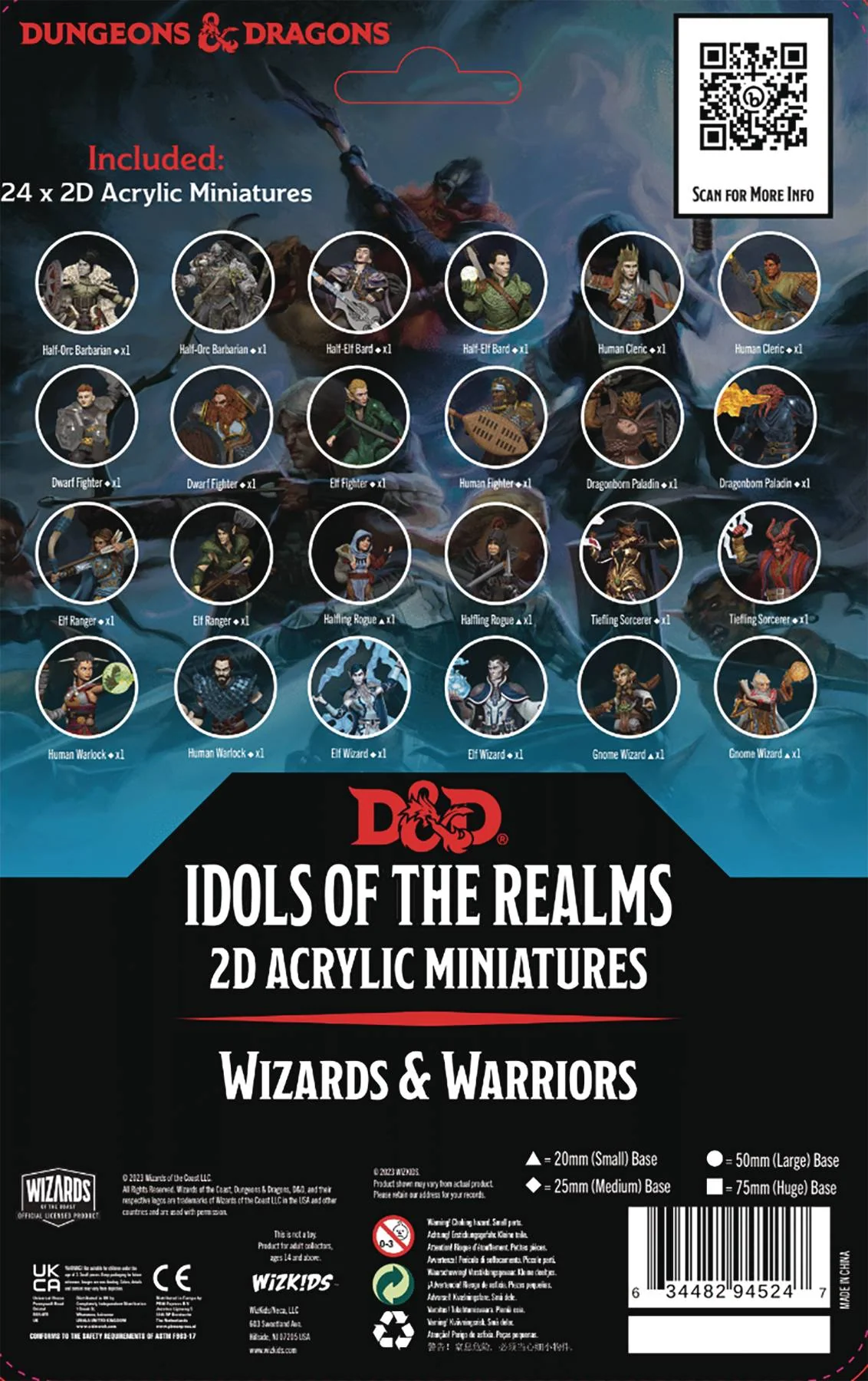 D&D Idols of the Realms: Wizards and Warriors - 2D Miniatures