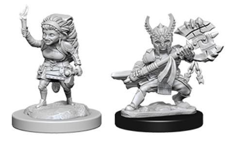 D&D Nolzur's Marvelous Miniatures: Halfling Fighter Female - Unpainted
