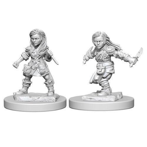 D&D Nolzur's Marvelous Miniatures: Halfling Rogue Female W1 - Unpainted