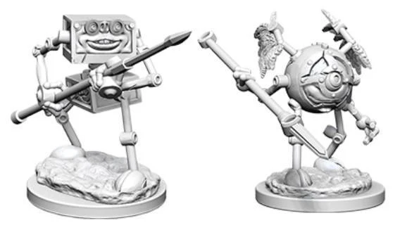 D&D Nolzur's Marvelous Miniatures: Monodrone and Duodrone Modrons - Unpainted