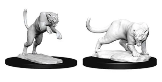D&D Nolzur's Marvelous Miniatures: Panther & Leopard - Unpainted