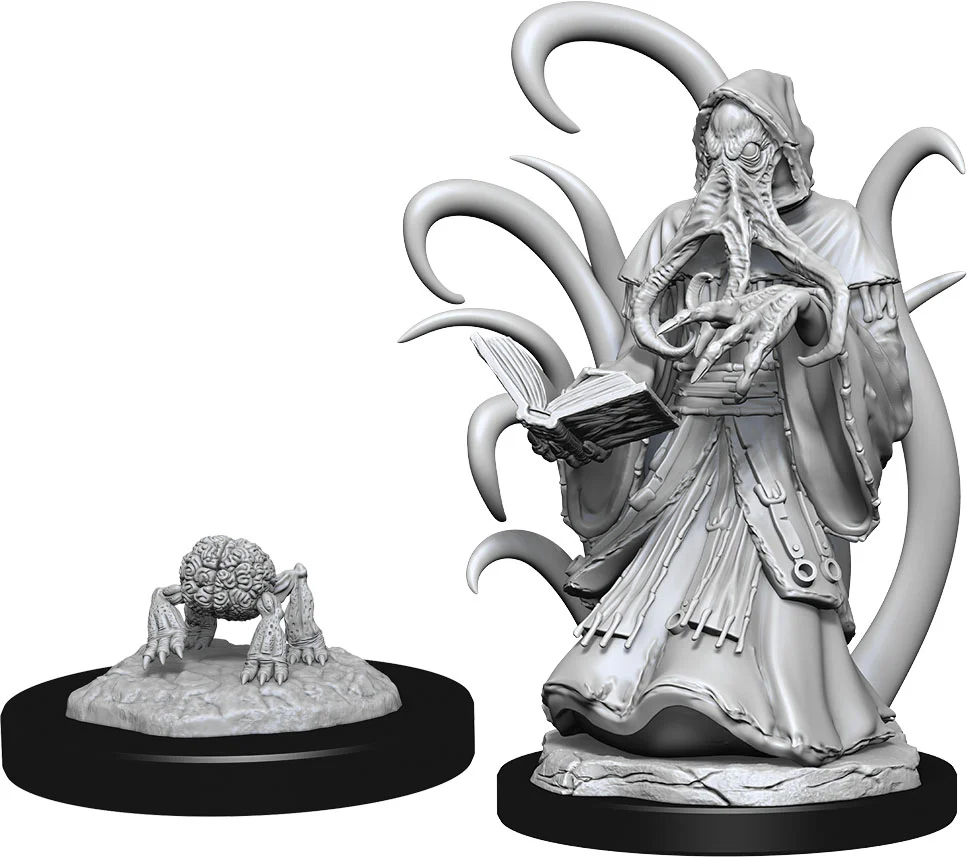 D&D Nolzur's Marvelous Miniatures: Alhoon and Intellect Devourers - Unpainted