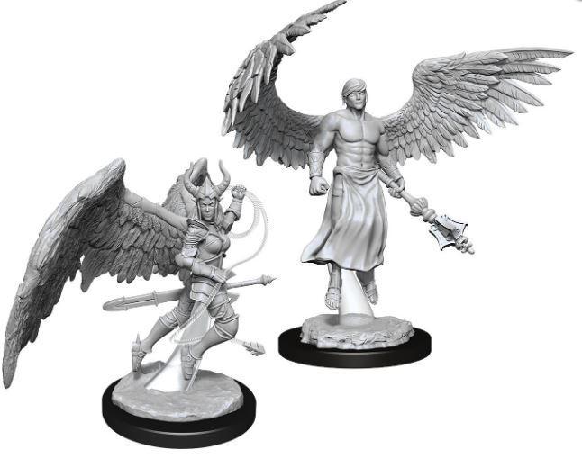 D&D Nolzur's Marvelous Miniatures: Deva & Erinyes - Unpainted