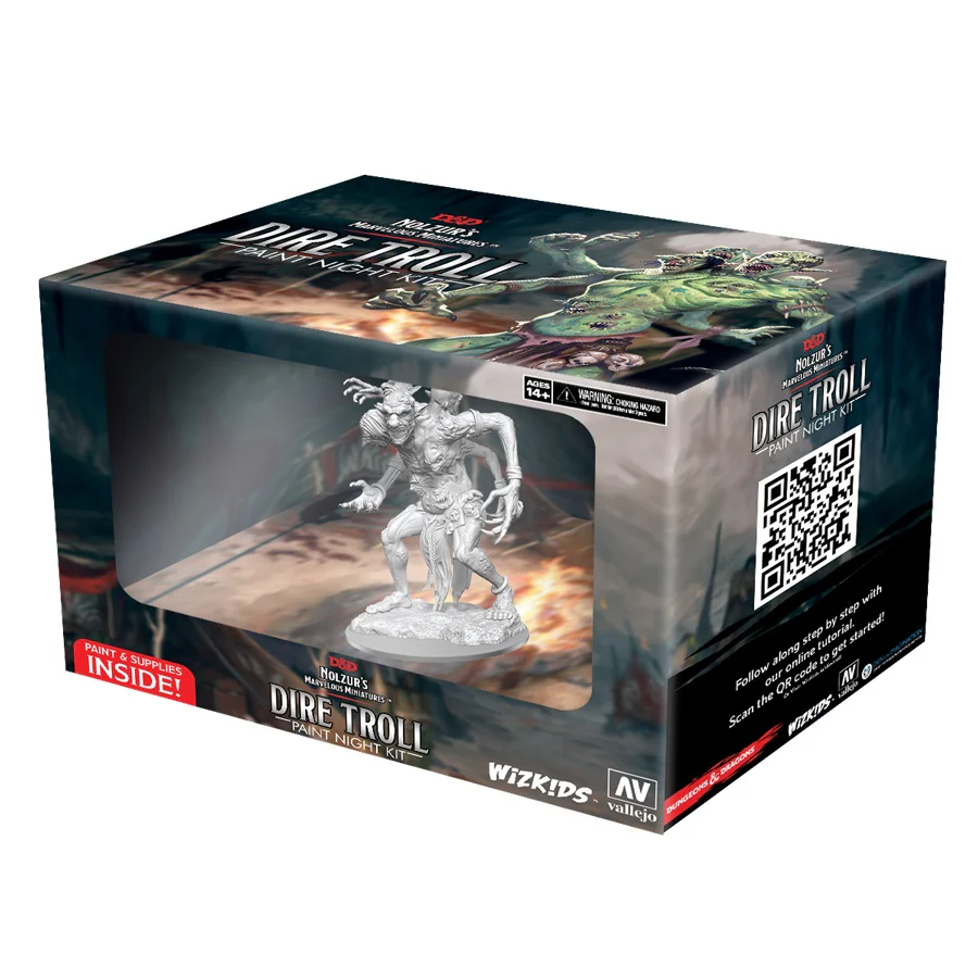 D&D Nolzur's Marvelous Miniatures: Dire Troll - Paint Night Kit 6