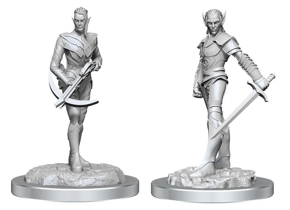 D&D Nolzur's Marvelous Miniatures: Drow Fighters - Unpainted