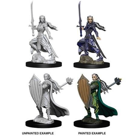 D&D Nolzur's Marvelous Miniatures: Elf Paladin Female W9 - Unpainted