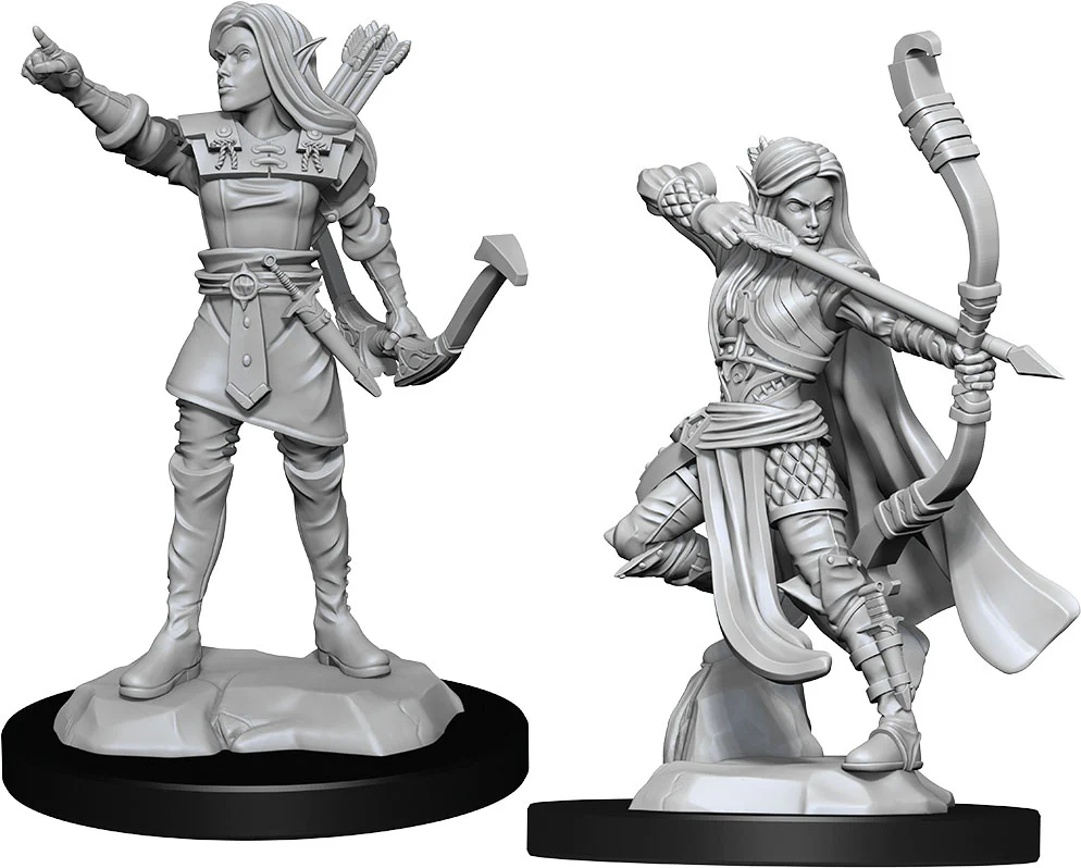 D&D Nolzur's Marvelous Miniatures: Elf Ranger Female - Unpainted - Image 2