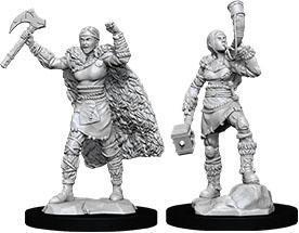 D&D Nolzur's Marvelous Miniatures: Human Barbarian Female - Unpainted
