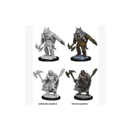 D&D Nolzur's Marvelous Miniatures: Half-Orc Barbarian Male - Unpainted