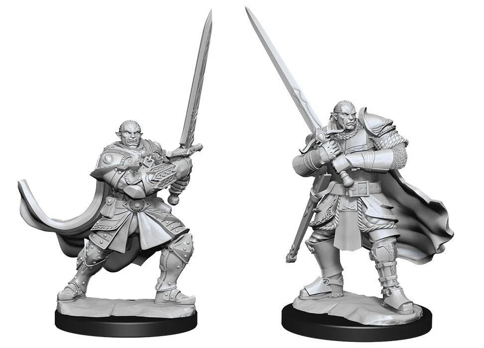 D&D Nolzur's Marvelous Miniatures: Half-Orc Paladin Male - Unpainted