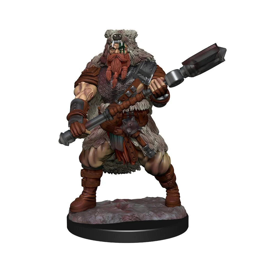 D&D Nolzur's Marvelous Miniatures: Human Barbarian Male W14 - Unpainted - Image 2