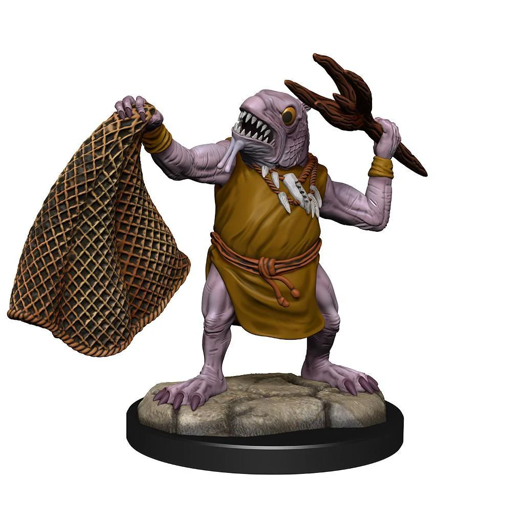 D&D Nolzur's Marvelous Miniatures: Kuo-Toa & Kuo-Toa Whip - Unpainted - Image 2