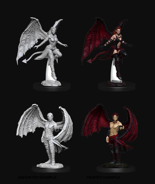 D&D Nolzur's Marvelous Miniatures: Succubus & Incubus - Unpainted