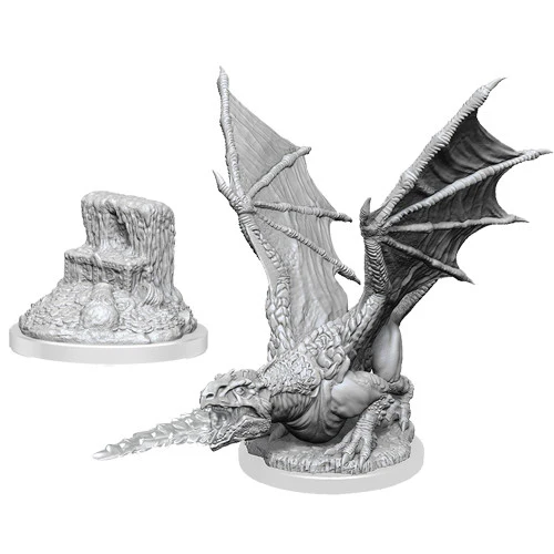 D&D Nolzur's Marvelous Miniatures: White Dragon Wyrmling - Unpainted