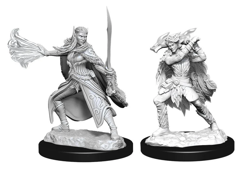 D&D Nolzur's Marvelous Miniatures: Winter Eladrin & Spring Eladrin - Unpainted