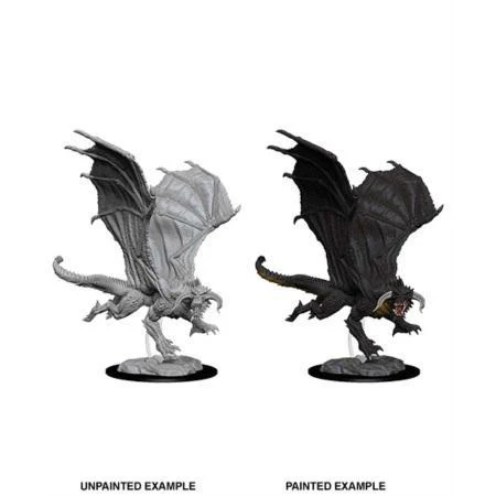 D&D Nolzur's Marvelous Miniatures: Young Black Dragon - Unpainted
