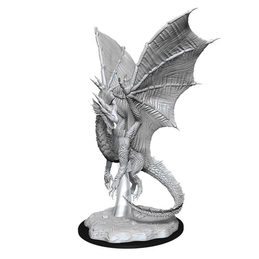 D&D Nolzur's Marvelous Miniatures: Young Silver Dragon - Unpainted