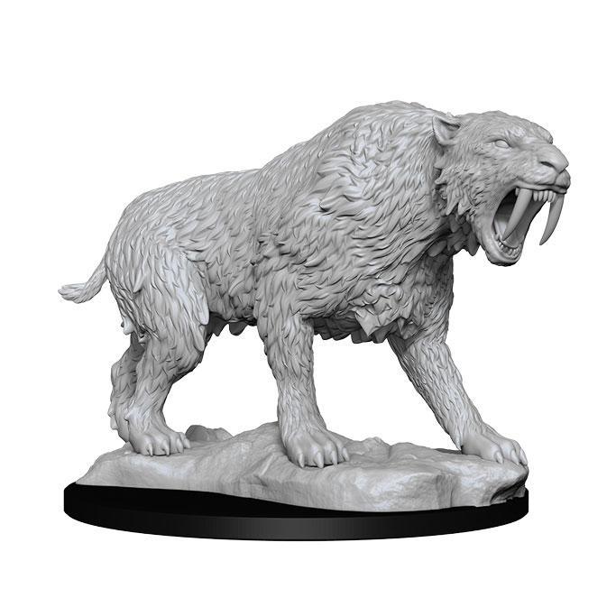 D&D WizKids Deep Cuts Miniatures: Saber-Toothed Tiger - Unpainted