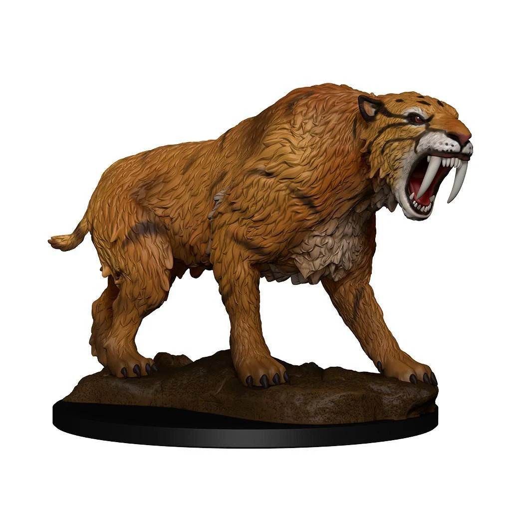 D&D WizKids Deep Cuts Miniatures: Saber-Toothed Tiger - Unpainted - Image 2