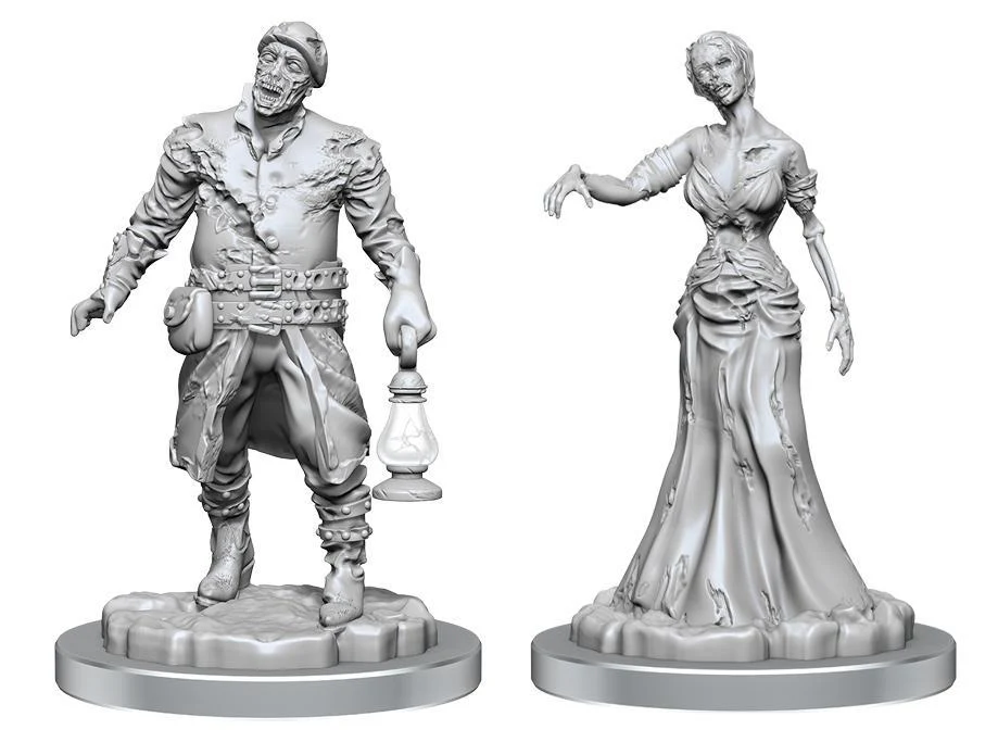 D&D WizKids Deep Cuts Miniatures: Zombies - Unpainted