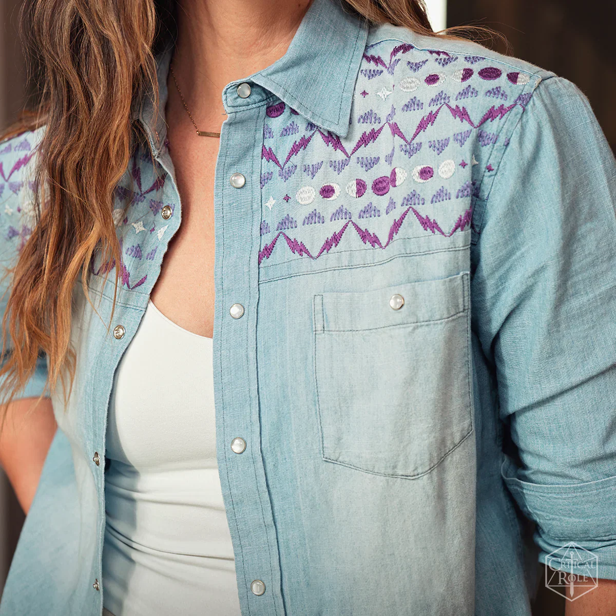 Darrington Press Guild: Bells Hells Collection: Imogen Temult Denim Shirt - Medium - Image 12