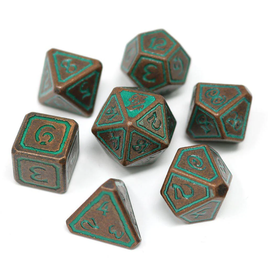 Die Hard: Unearthed Sage Metal 16mm - Polyhedral Dice Set (7)