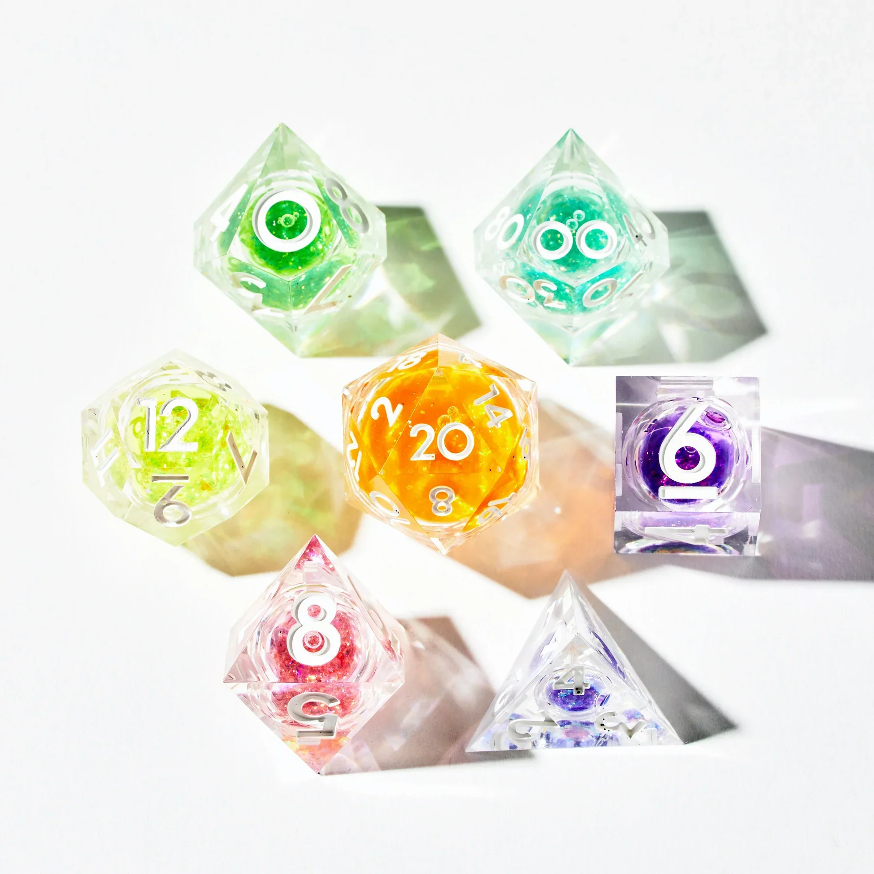 Dispel Dice: Chromatic Orb 7-Piece Liquid Core Dice Set