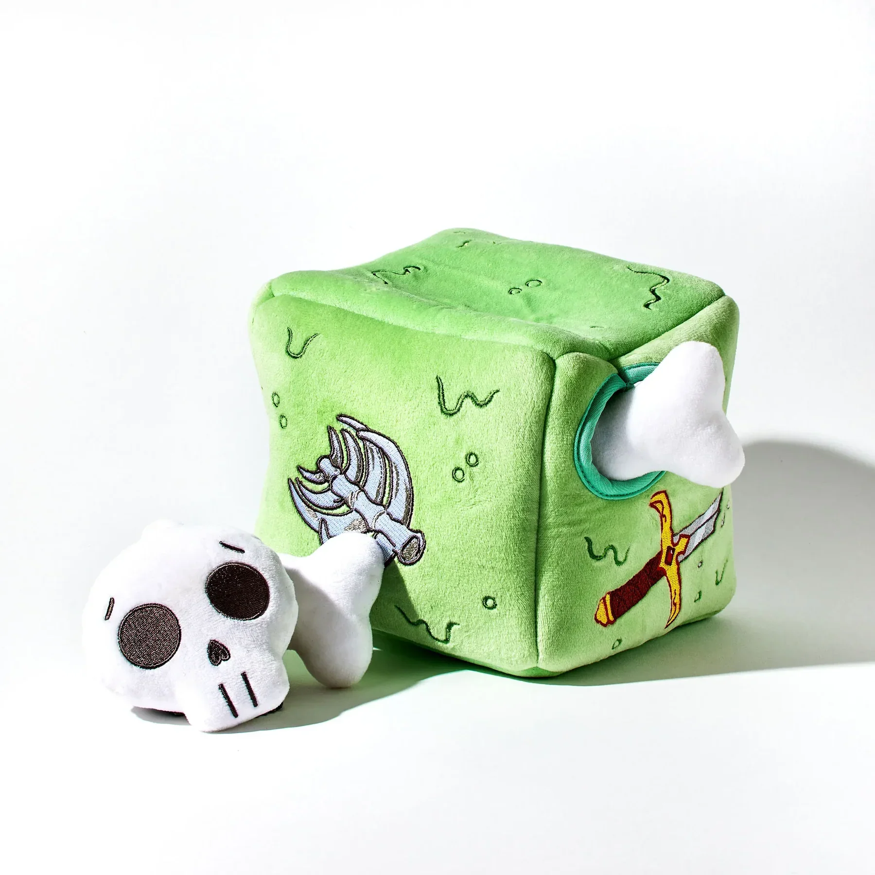 Dispel Dice: Gelatinous Cube Playhouse Plush Dog Toy with Squeakers