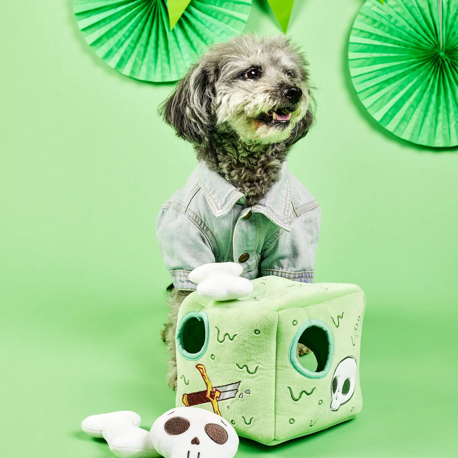 Dispel Dice: Gelatinous Cube Playhouse Plush Dog Toy with Squeakers - Image 3