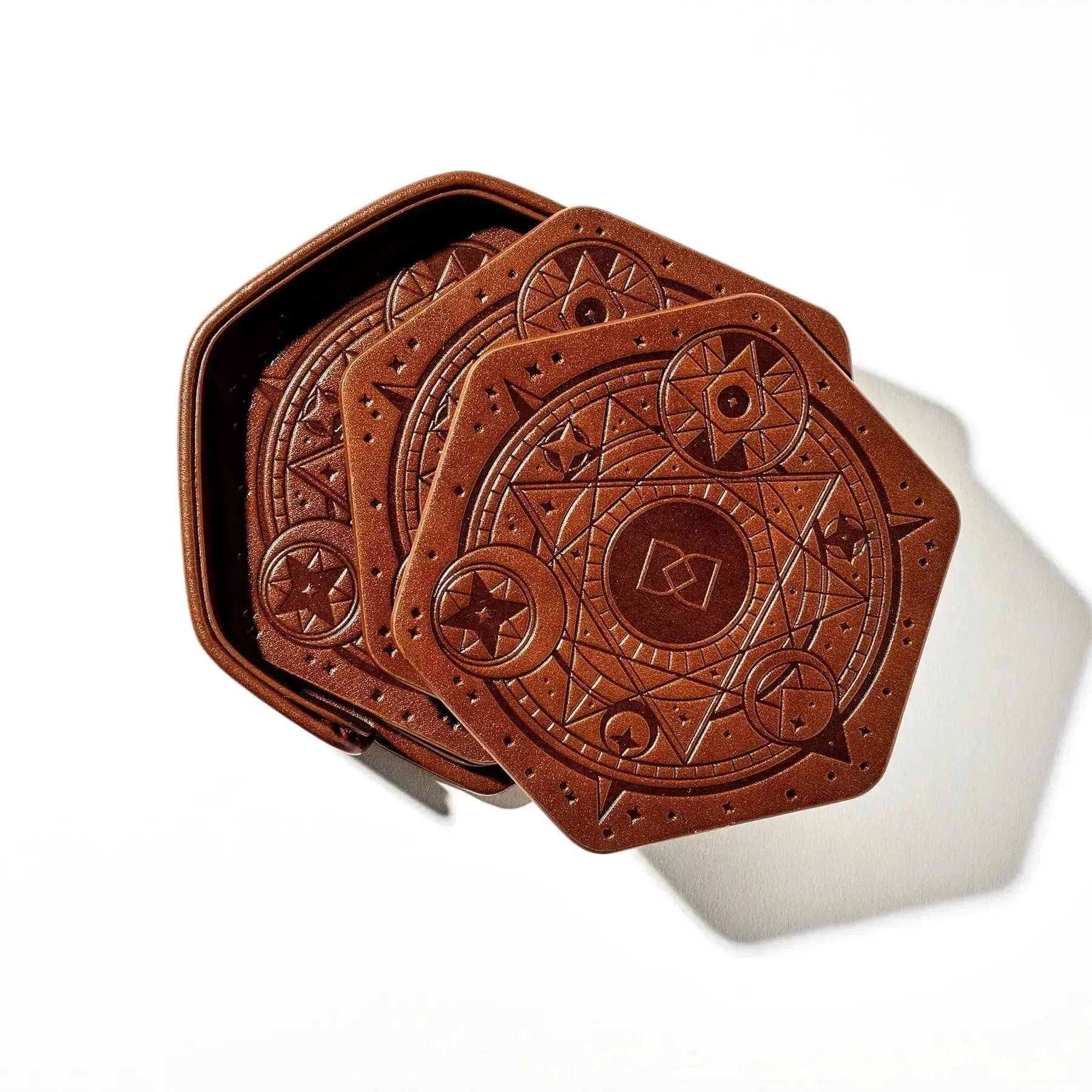 Dispel Dice: Magical Circle Coasters - Brown (4 ct.)