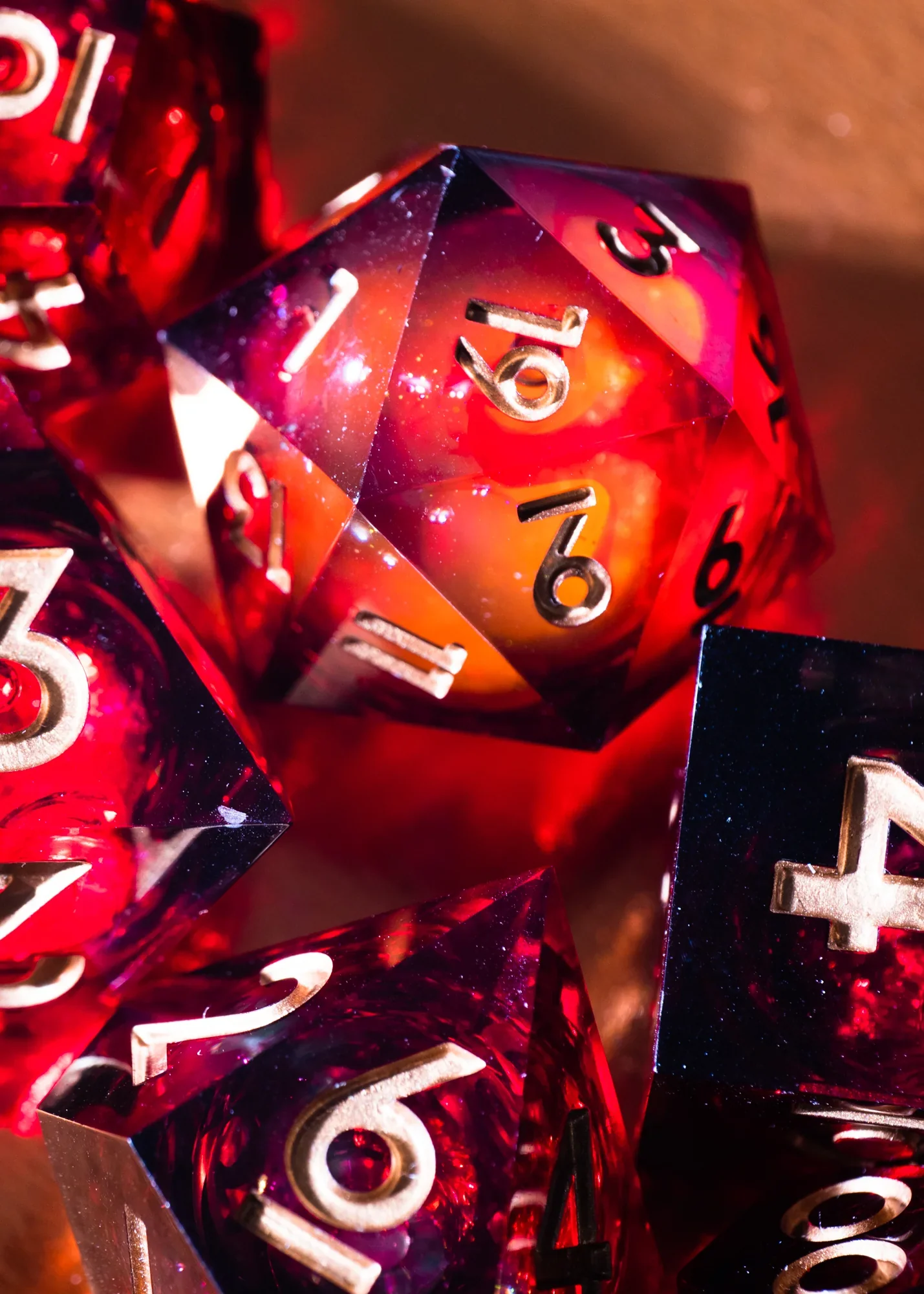 Dispel Dice: Messmer's Flame 7-Piece Polyhedral Dice Set